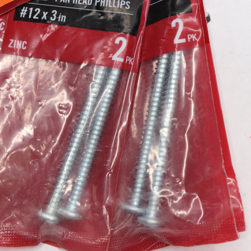 (10-Pk) Everbilt Phillips Pan Head Sheet Metal Screw Zinc Plated