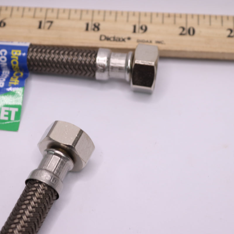 BrassCraft Braided Polymer Faucet Connector 1/2" FIP x 1/2" FIP x 36" B8-36A F