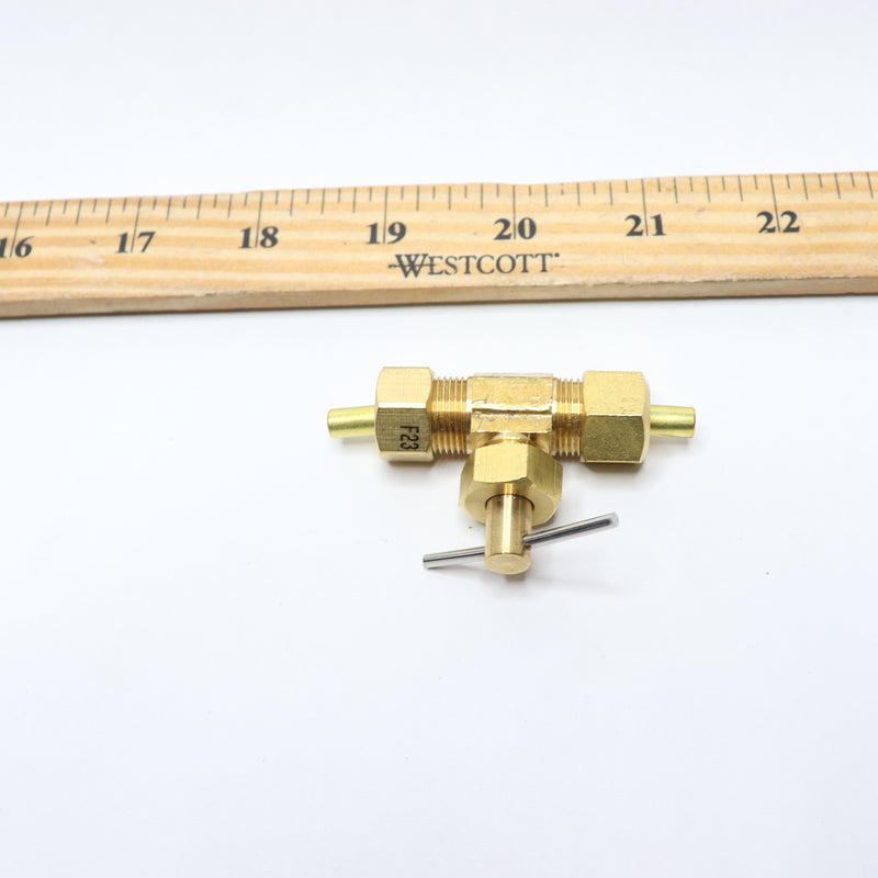 Everbilt Compression Angle Needle Valve Lead-Free Brass 3/8" LFA-140