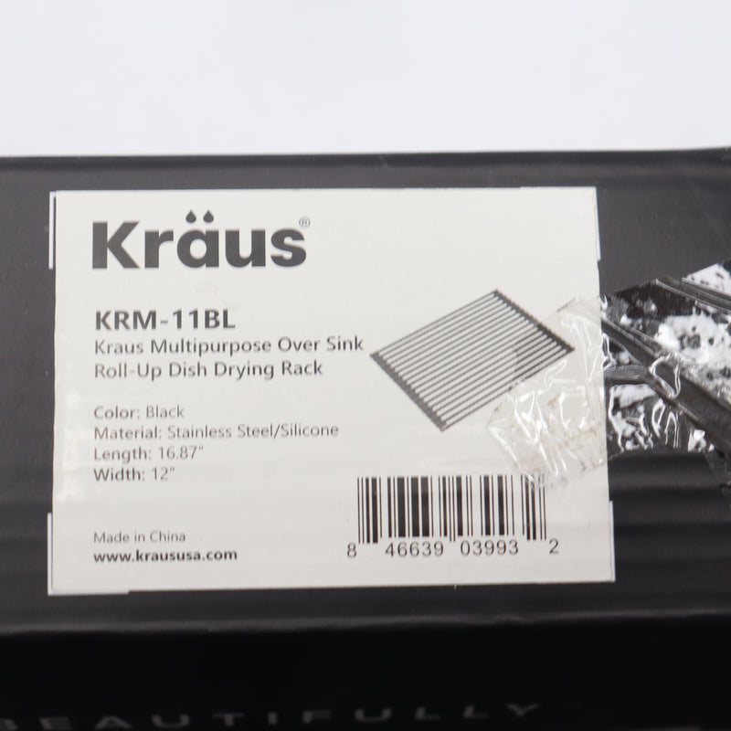 Kraus Multipurpose Workstation Sink Roll-Up Dish Drying Rack 16.87" L X 12" W