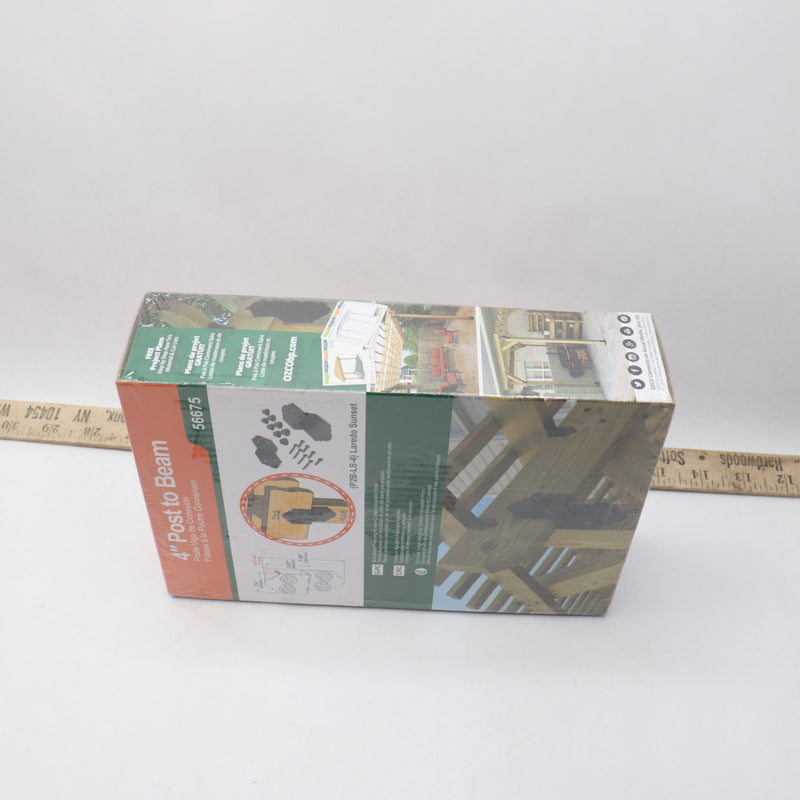 (2-Pk) Ozco Post to Beam Connector Steel Black 4 56675