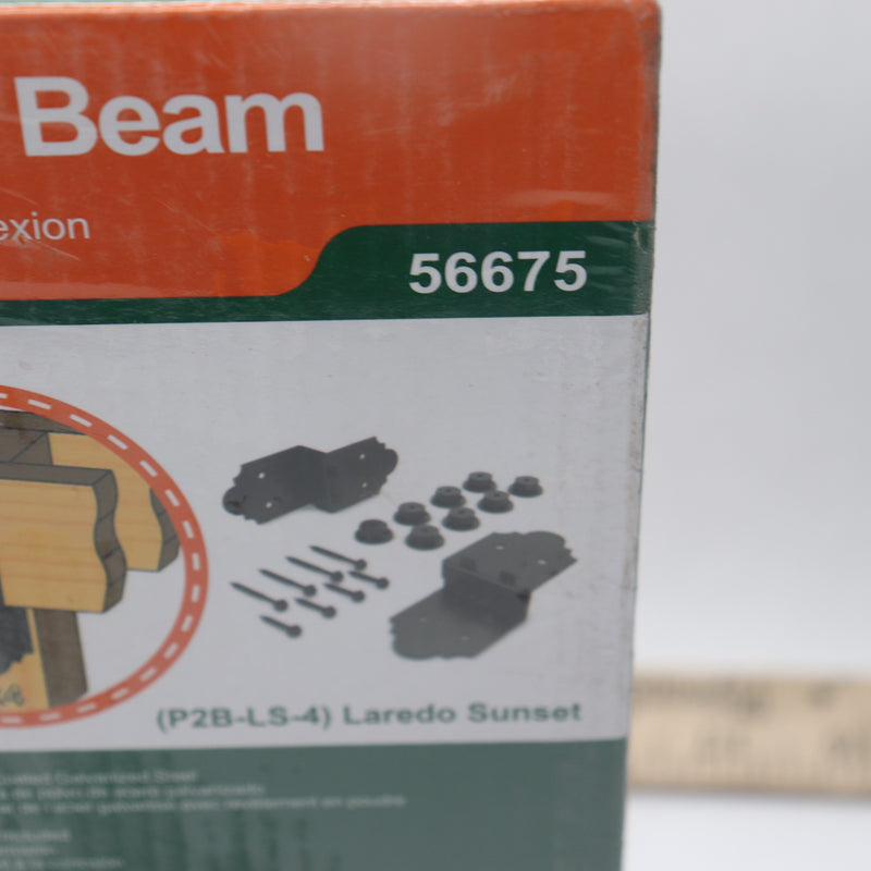(2-Pk) Ozco Post to Beam Connector Steel Black 4 56675