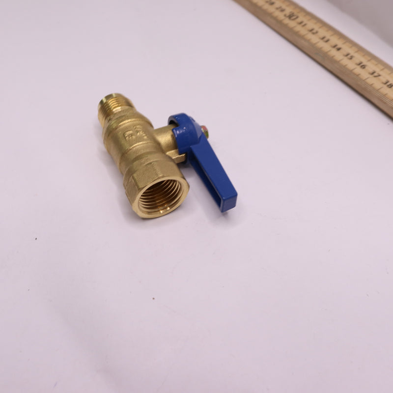 Everbilt Lead-Free Brass Flare Shutoff Cock 1/2" Fl x 1/2"FIP 725 808