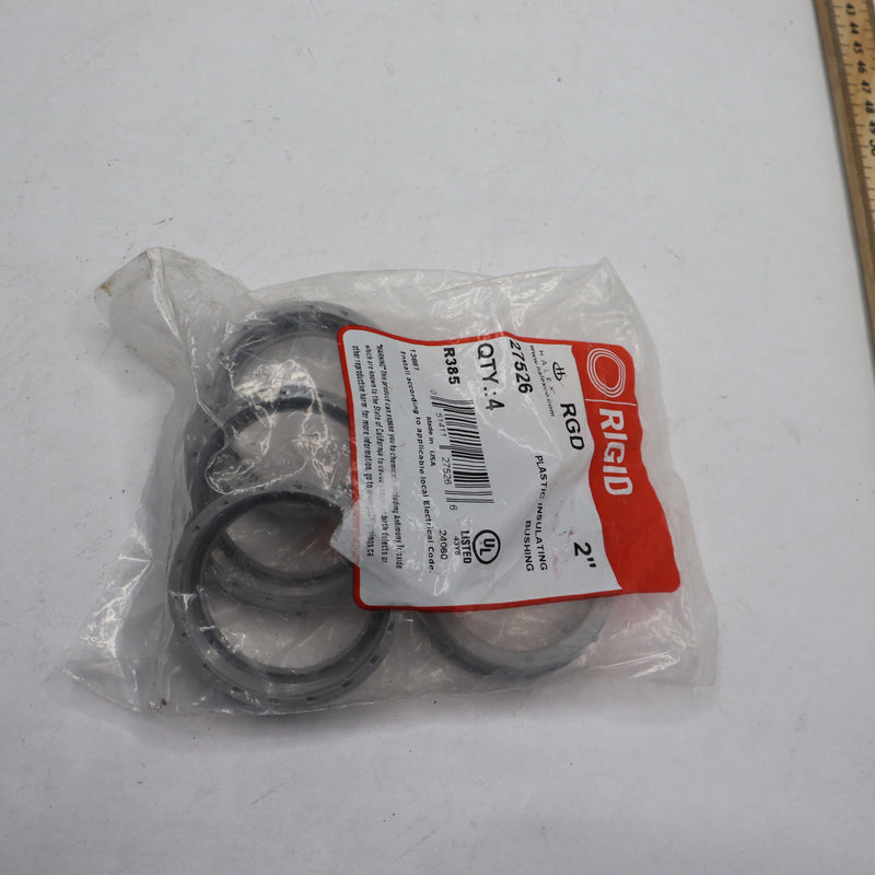 (4-Pk) Rigid Conduit Bushing Insulating/Plastic 2" 27526