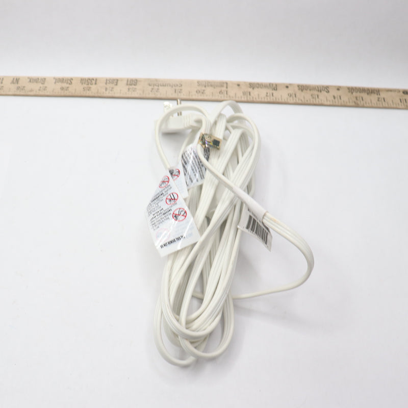 HDX 16/3 Indoor Tight Space Cube Tap Extension Cord White 15' 433950