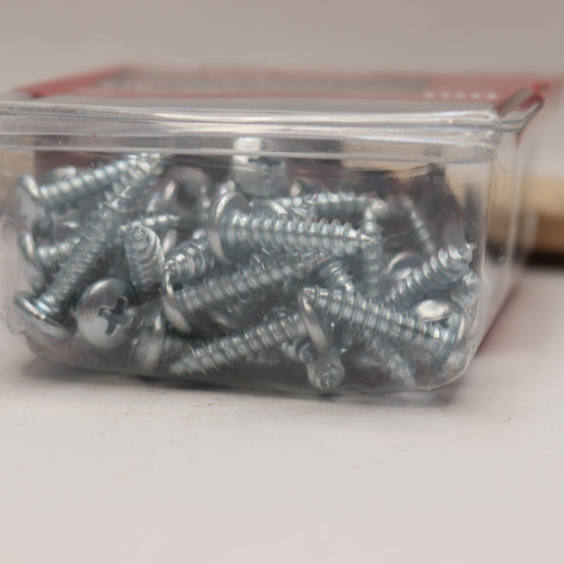 (100-Pk) Everbilt Pan-Head Sheet Metal Screws Steel Zinc-Plated