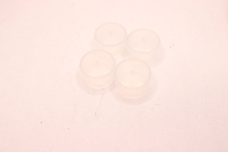 (4-Pk) Everbilt Leg Caps Floor Protection Rubber Like Plastic Clear 1-1/8"