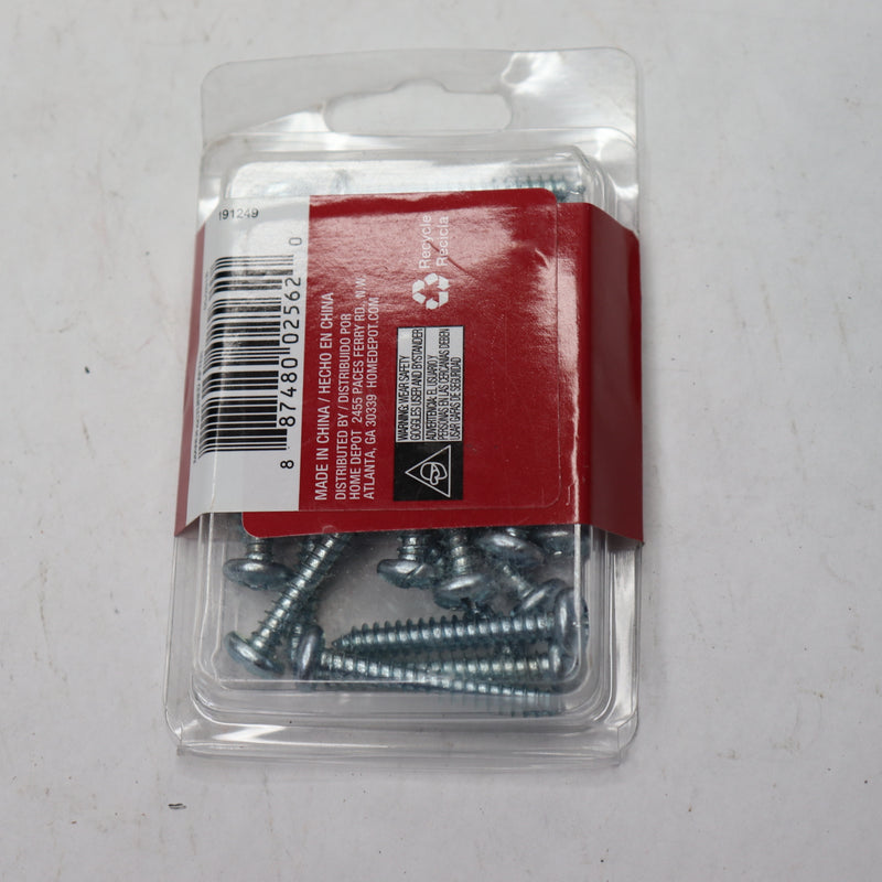 (25-Pk) Everbilt Phillips Pan Head Sheet Metal Screws Zinc Plated 377 316