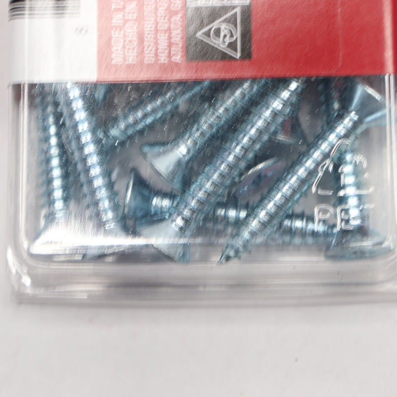 (15-Pk) Everbilt Flat Head Sheet Metal Screw Zinc Plated