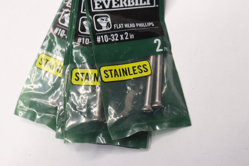 (10-Pk) Everbilt Phillips Flat Head Stainless Steel Machine Screws