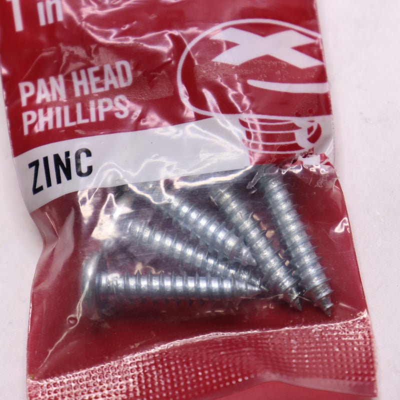 (5-Pk) Everbilt Phillips Pan Head Sheet Metal Screws Zinc Plated