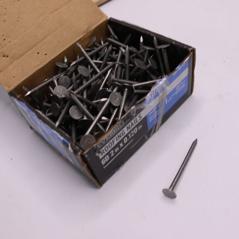 Everbilt Roofing Nails Electro-Galvanized 6D 2" 1 Lb 1007 668 419