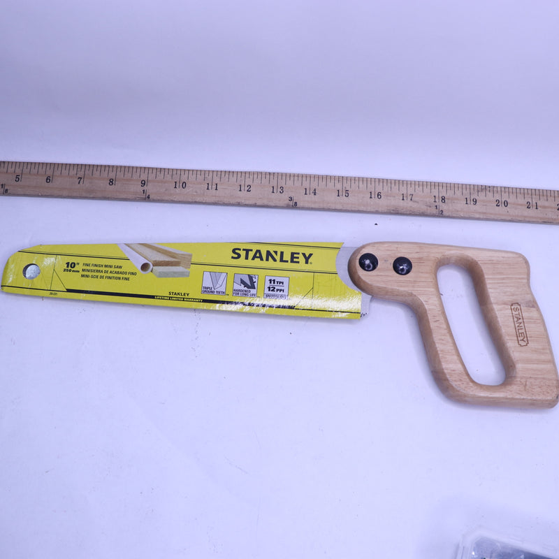 Stanley 12 Points Per Inch Sharp Tooth Mini Utility Saw High Speed Steel 10"