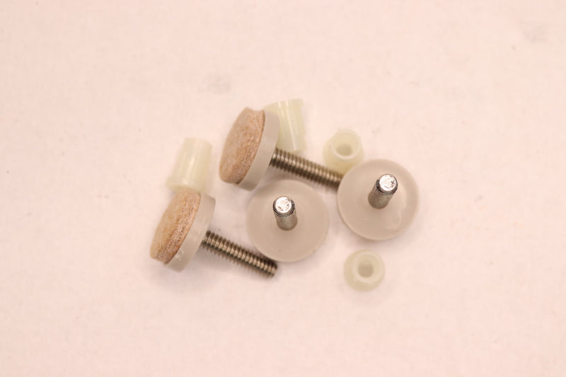 (4-Pk) Everbilt Felt Threaded Stem Furniture Glides Round Beige 1"