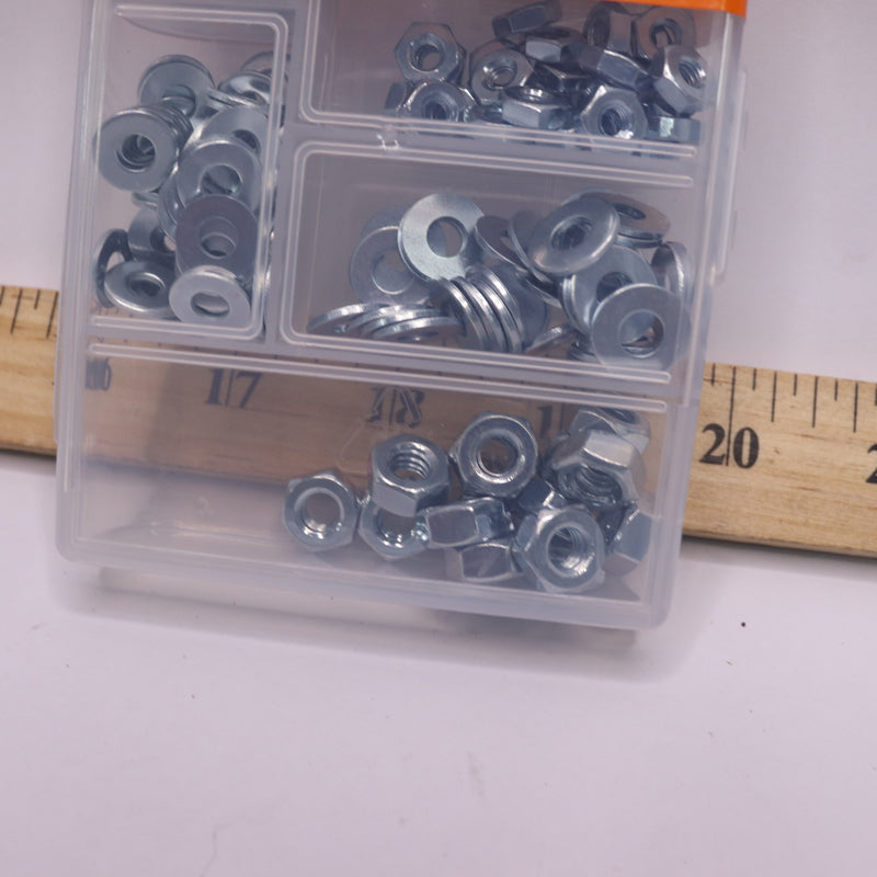 (185-Pk) Everbilt Nuts and Washer Kit Zinc-Plated 1001 372 065