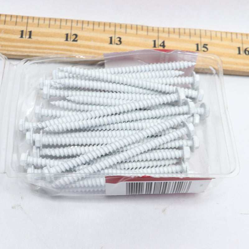 (25-Pk) Everbilt Hex-Head Sheet Metal Window Framework Screws White