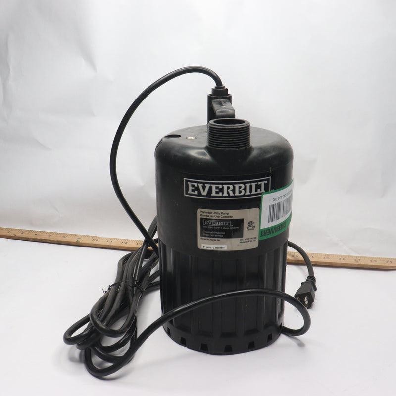 Everbilt Waterfall Submersible Utility Pump 1/2HP 1002166126 - Used