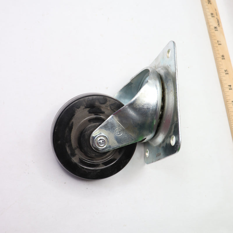 Everbilt Rubber Wheel Swivel Plate Caster 4" 843 805