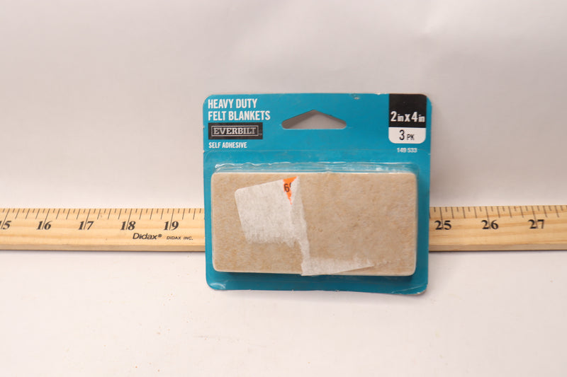 (3-Pk) Everbilt Felt Pads Beige 2" x 4" 149 533