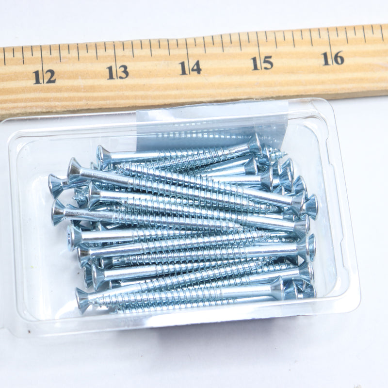 (50-Pk) Everbilt Phillips Flat Head Wood Screw Zinc Plated