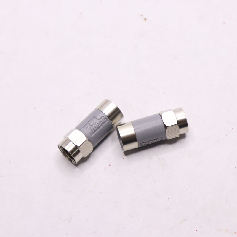 (2-Pk) Ideal Push-On F-Connector Nickel Gray RG-6 85-069