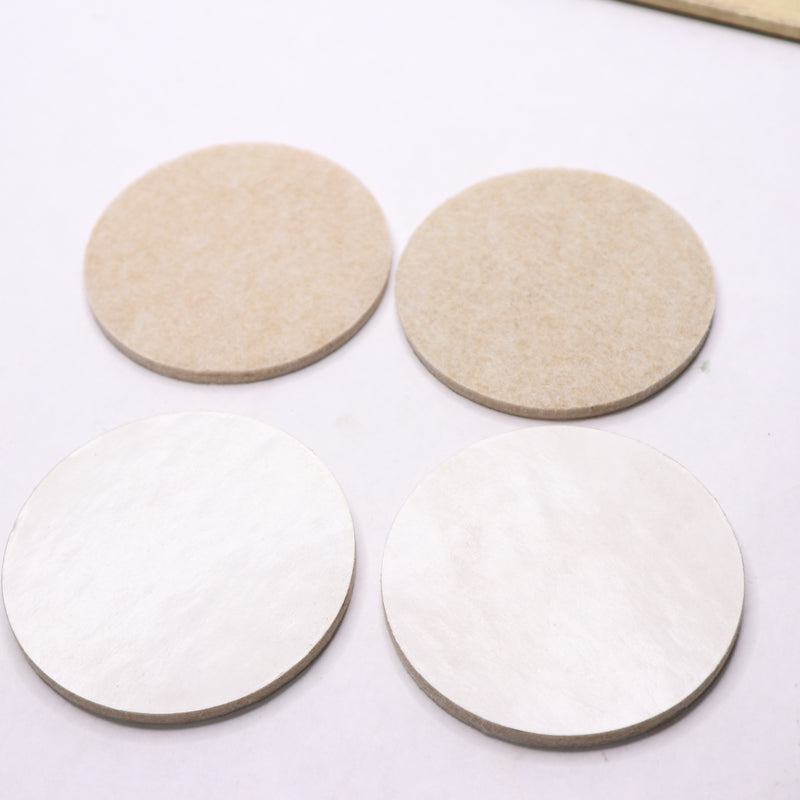 (4-Pk) Everbilt Heavy Duty Felt Self-Adhesive Furniture Pads Round Beige 144 535