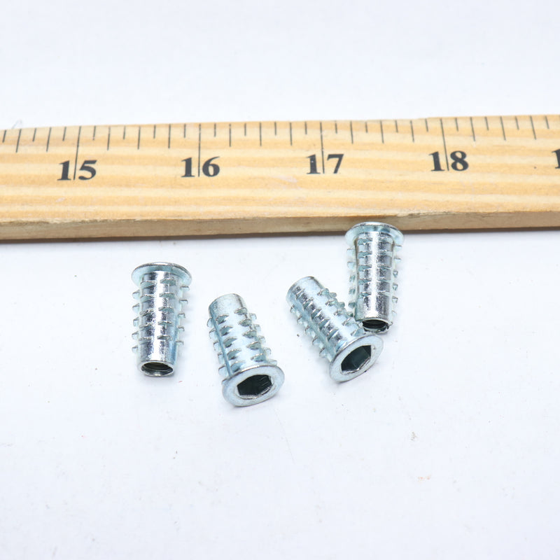 (4-Pk) Everbilt Insert Nut Zinc Plated Steel 1/4"-20 608 576