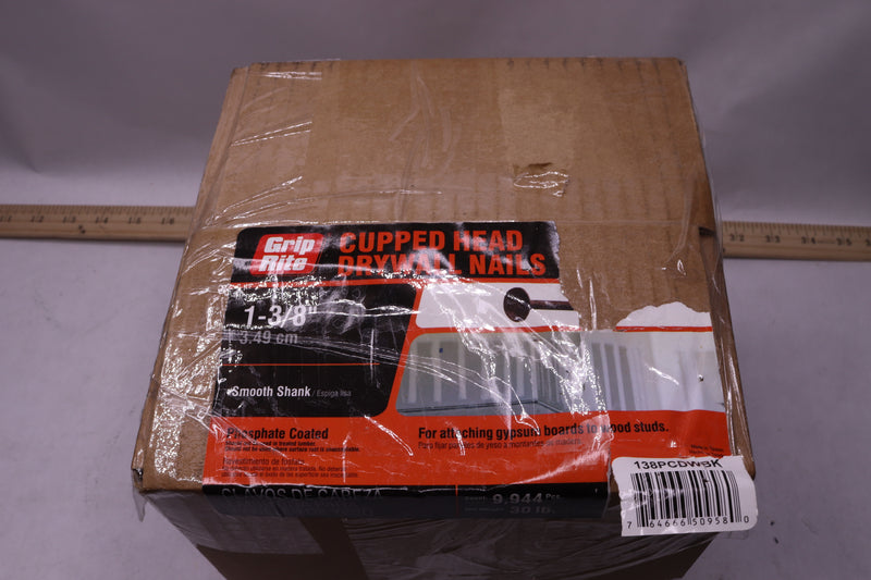 Grip-Rite Drywall Nail Phosphate Coated with Smooth Shank 30 Lbs1-3/8" 138PCDWBK