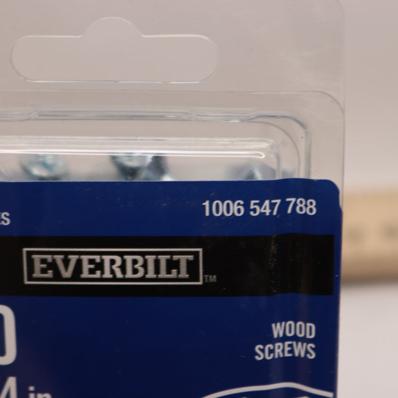 (100-Pk) Everbilt Phillips Flat Head Wood Screw Zinc Plated