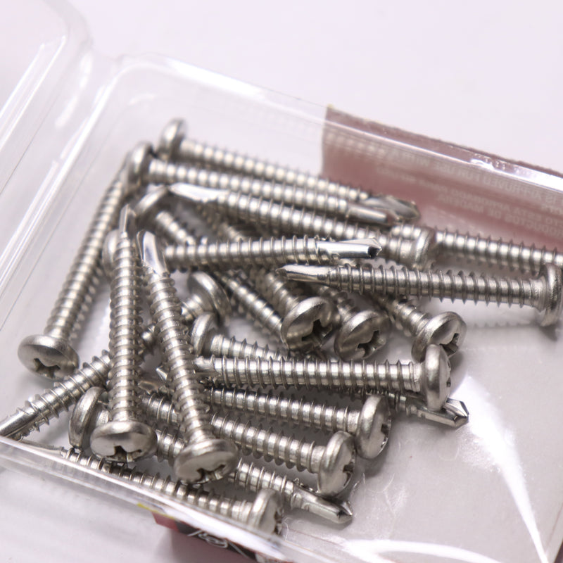 (20-Pk) Everbilt Phillips Pan-Head Sheet Metal Screws