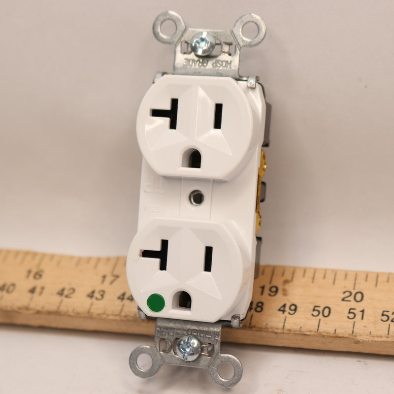 Legrand Heavy-Duty Specification Grade Single Receptacle Outlet White 20A-125V