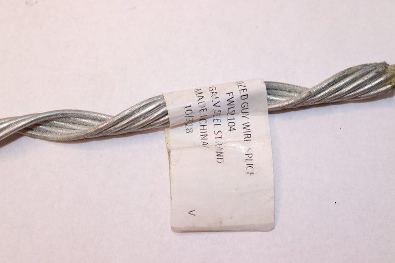 Hubell Formed Wire Line Splice Steel Zinc Plated 1/4" x 35"L FWLS2104