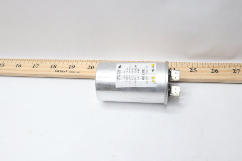 TitanPro HVAC Round Motor Run Capacitor 20 MFD/UF 440/370 Volts TRCF20