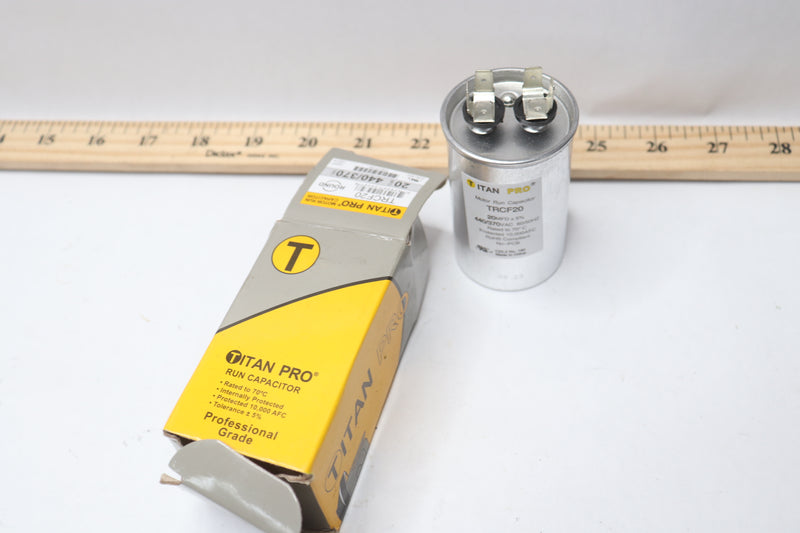 TitanPro HVAC Round Motor Run Capacitor 20 MFD/UF 440/370 Volts TRCF20