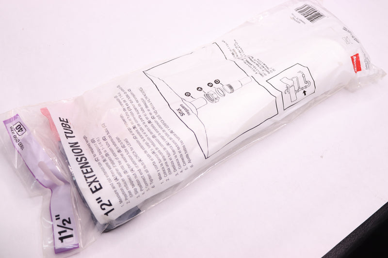 Oatey Slip-Joint Sink Drain Extension Tube Plastic White 1-1/2 x 12