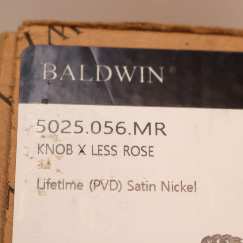 Baldwin Estate Oval Knob Indoor Door Handle Lifetime Satin Nickel 5025.056.MR