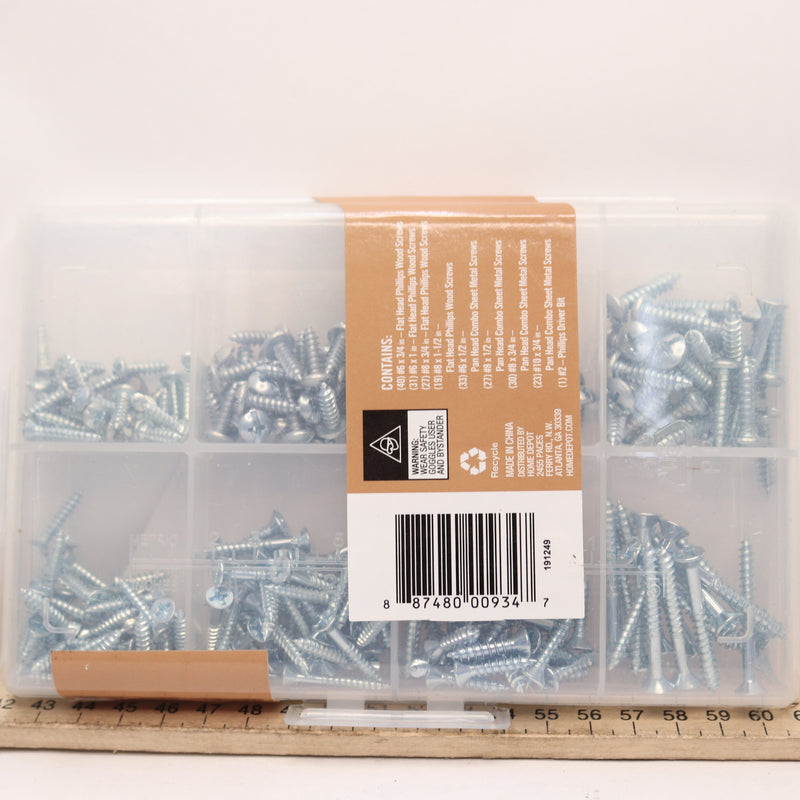 (231-Pk) Everbilt Screw Assortment Kit Zinc-Plated 437 609