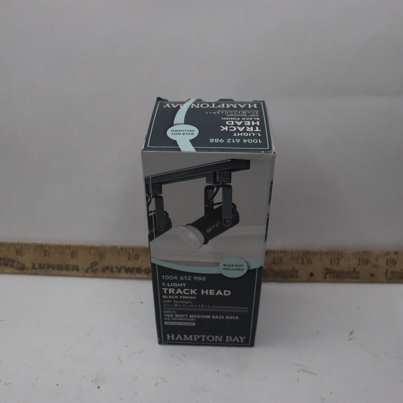 Hampton Bay 1 Light Linear Track Lighting Medium Based Universal Bulb Black