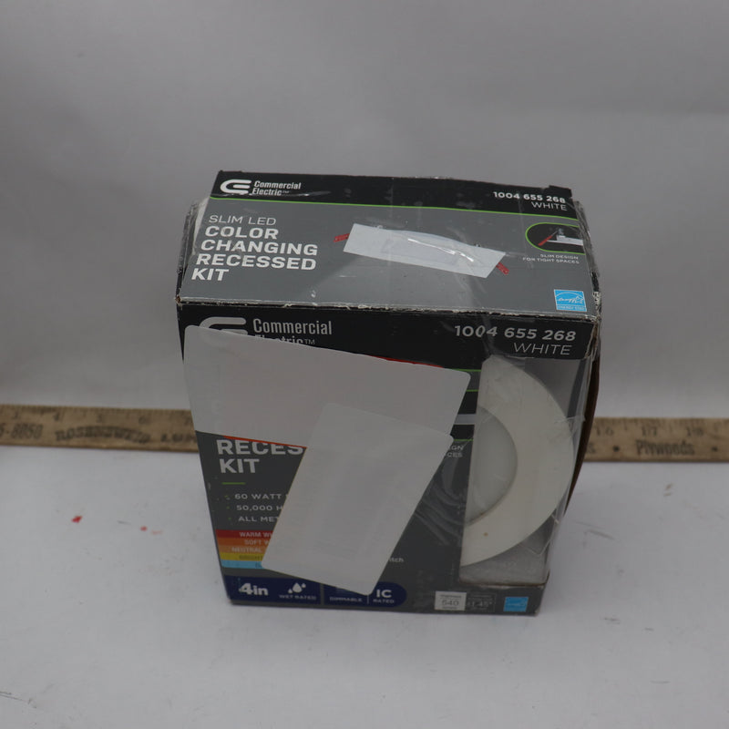 Commercial Electric Ultra Slim Color Changing Canless Led Recessed 4 91476