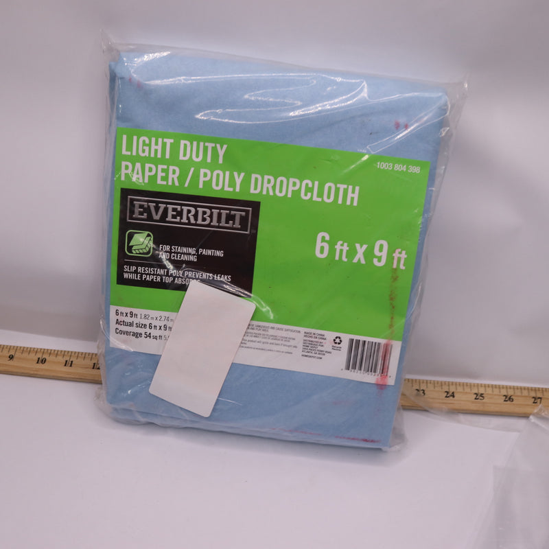 Everbilt Slip Resistant Paper/Poly Drop Cloth 6 ft. x 9 ft. 1003 804 398