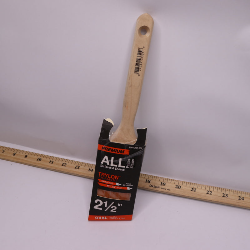 Premium Trylon Oval Angled Sash Paint Brush Polyester 2-1/2" 1001 287 202