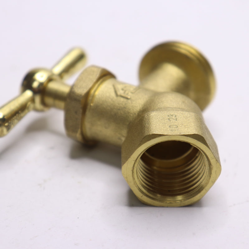 No-Kink Hose Bibb Valve Brass 1/2" FIP x 3/4" MHT 881 879