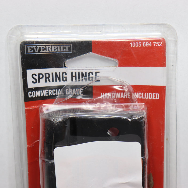 Everbilt Adjustable Spring Hinge Matte Black 4" x 5/8" 1005 694 752