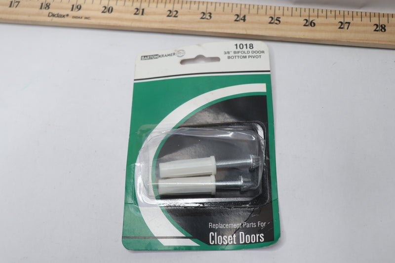 (2-Pk) Barton Kramer Pivot & Guide Bifold Bottom Steel White 3/8 1018