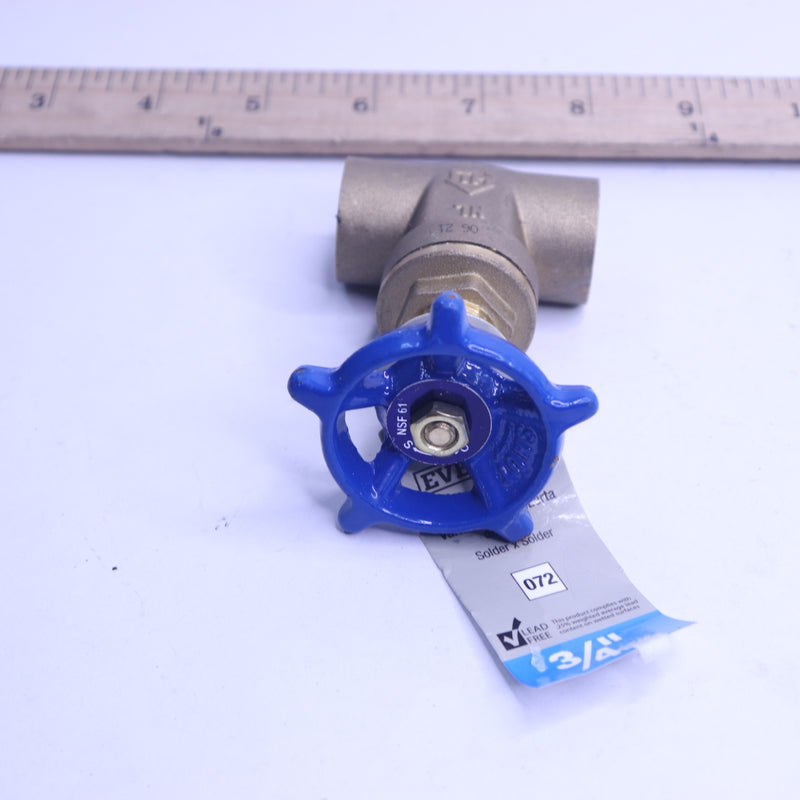 Everbilt Gate Valve Brass 3/4" Sweat x Sweat 170-4-34-EB