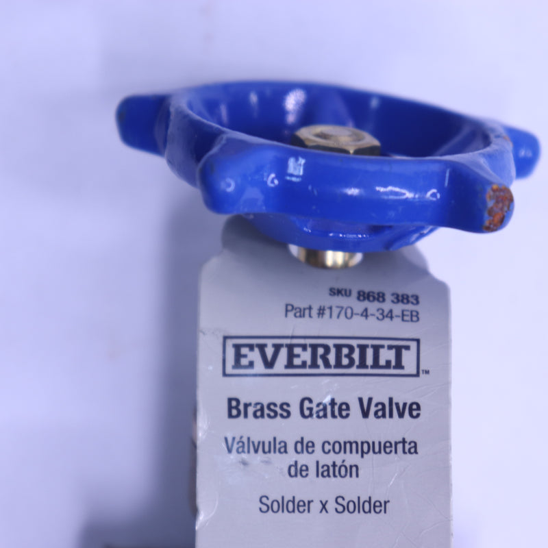 Everbilt Gate Valve Brass 3/4" Sweat x Sweat 170-4-34-EB