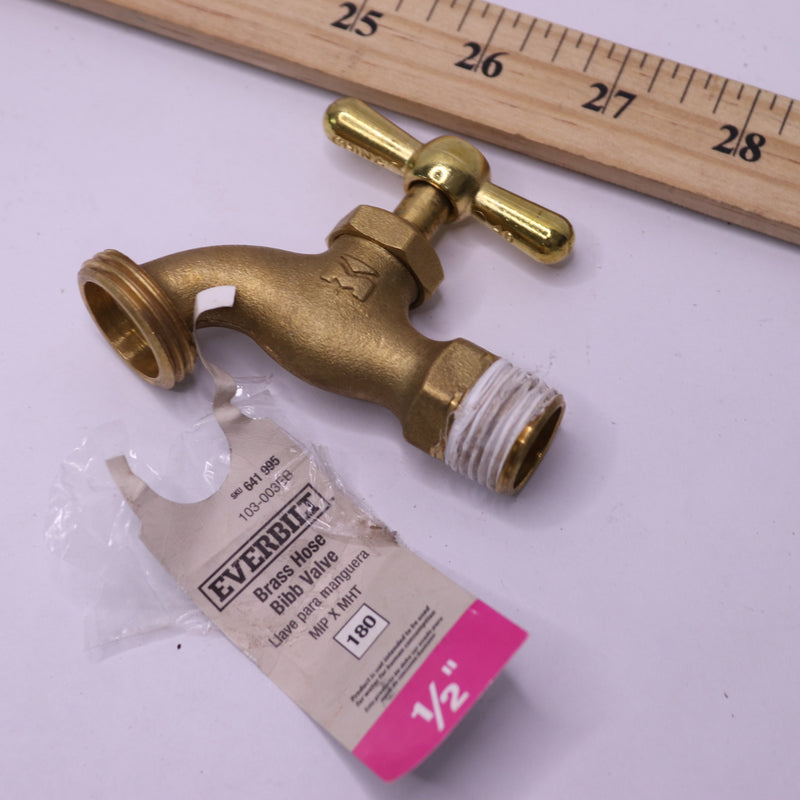 Everbilt Hose Bibb Valve Brass MIP x MHT 1/2" x 3/4" 641 995