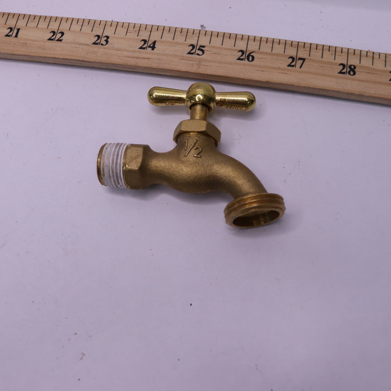 Everbilt Hose Bibb Valve Brass MIP x MHT 1/2" x 3/4" 641 995