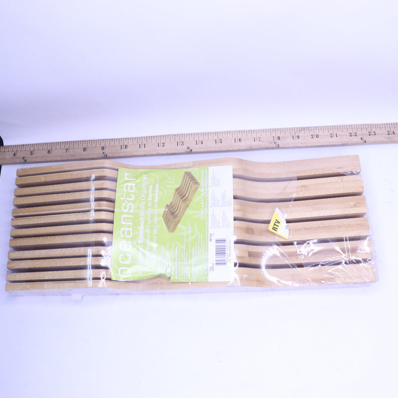 Oceanstar In-Drawer Bamboo Knife Organizer KB1354