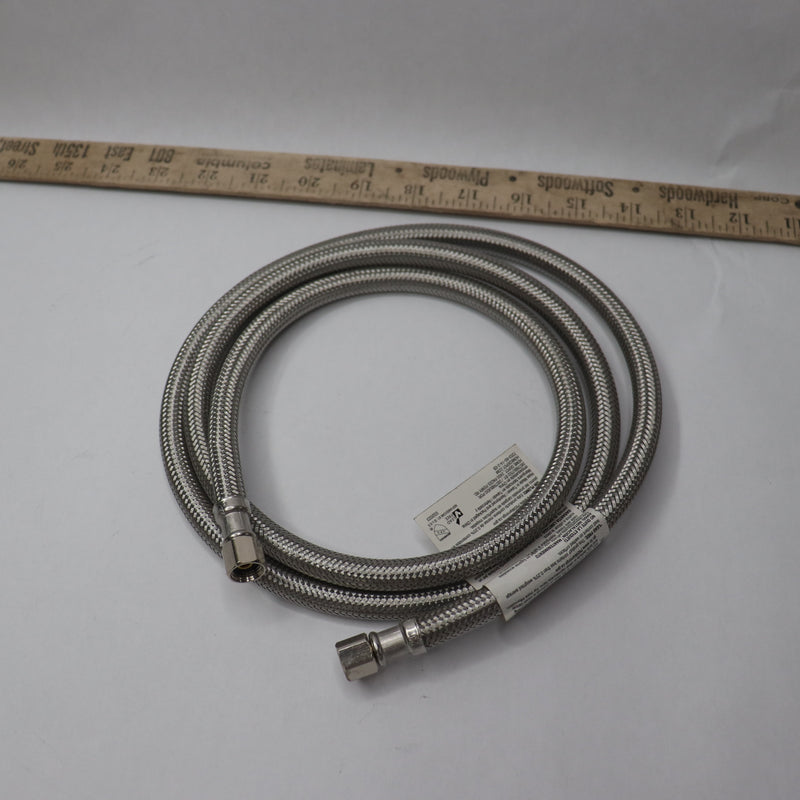 Everbilt Ice Maker Connector Silver 1/4" x 1/4" x 5 Feet 1004650242